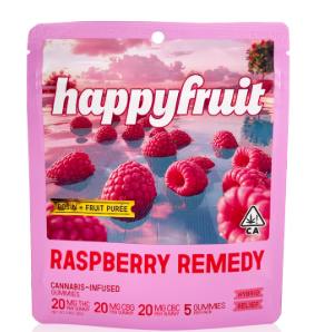 Happy Fruit - Live Rosin - Raspberry Remedy - Gummies - 5pk - 100mg