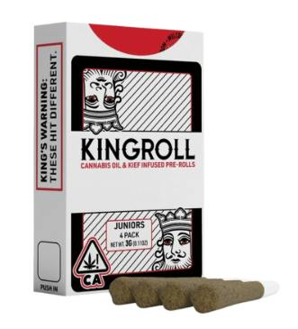 KingRoll - Juniors - Dealers Choice Mix Variety Pack #1 - Infused Preroll Pack - 4pk - 3G