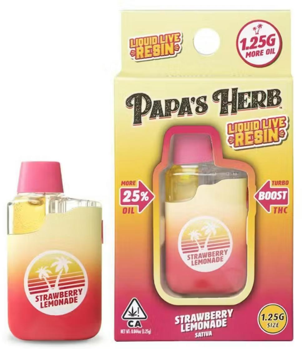 Papas Herb - Live Resin - Strawberry Lemonade - RTU - 1.25g