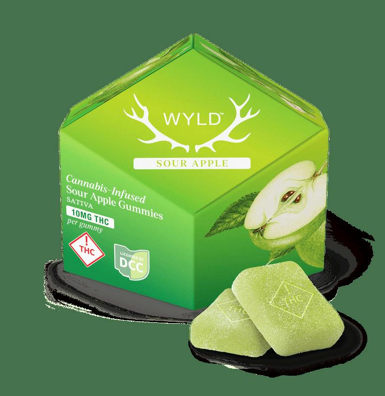 WYLD - Sour Apple Sativa Gummies 100 MG