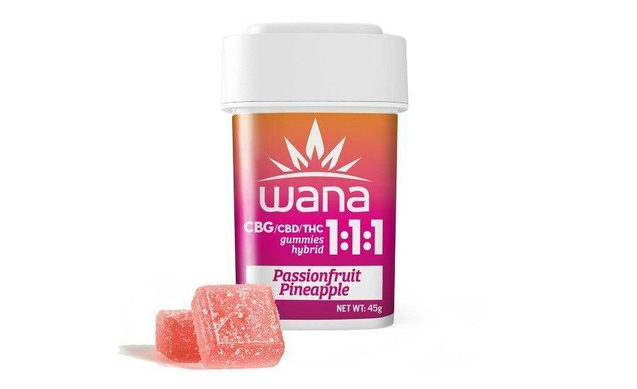WANA - Passionfruit Pineapple 1:1:1 CBD/CBG Hybrid Gummies 100 MG
