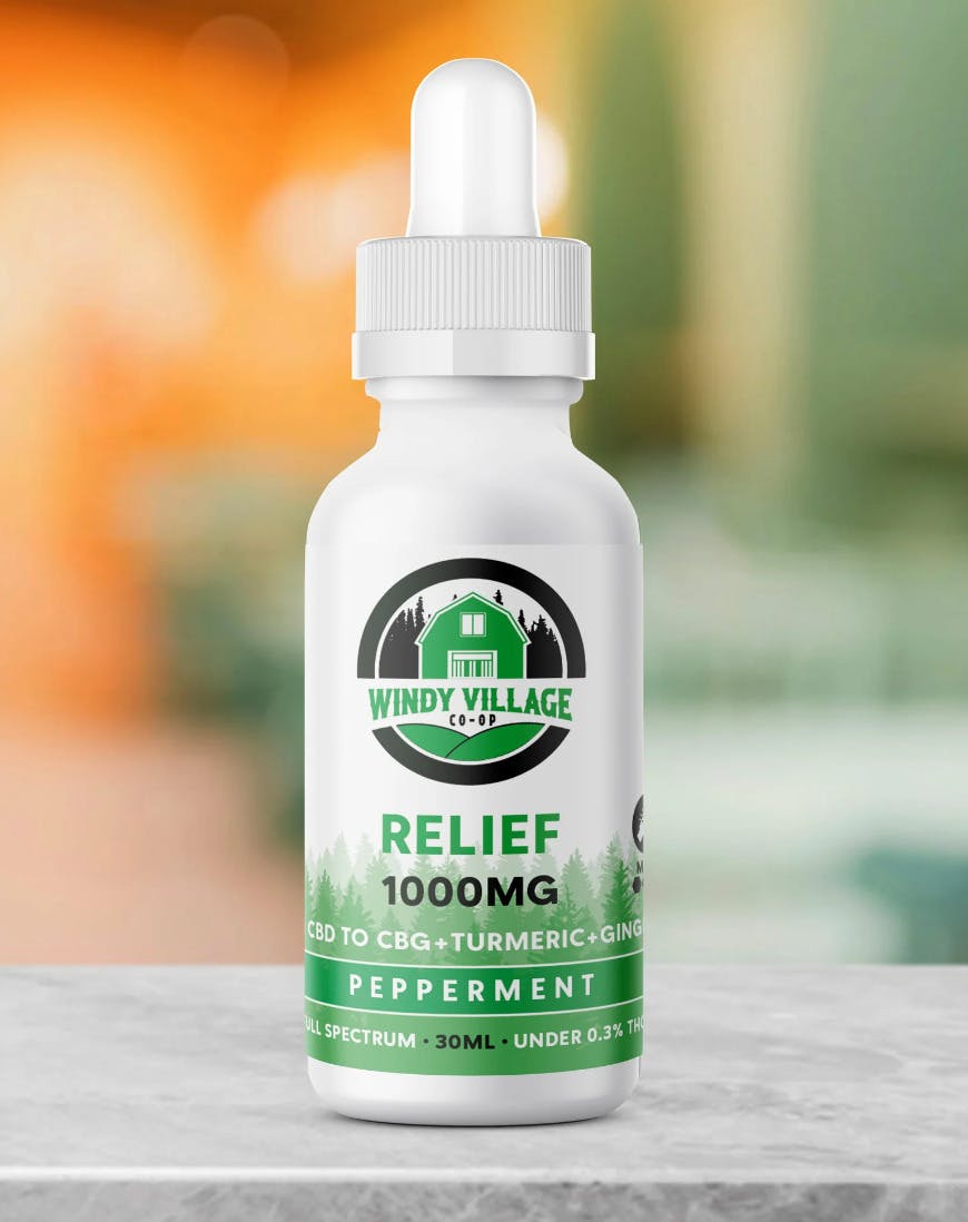 Tincture | Relief 1:1 CBD:CBG | 1000mg | Windy Village Wellness at Simplicity Dispensary
