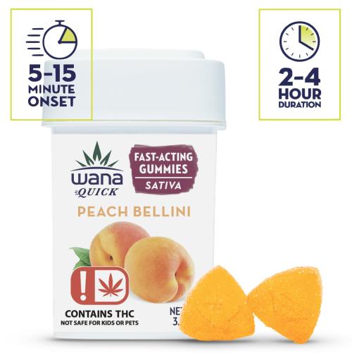 Wana Peach Belllini Nano Sativa 100mg by Wana