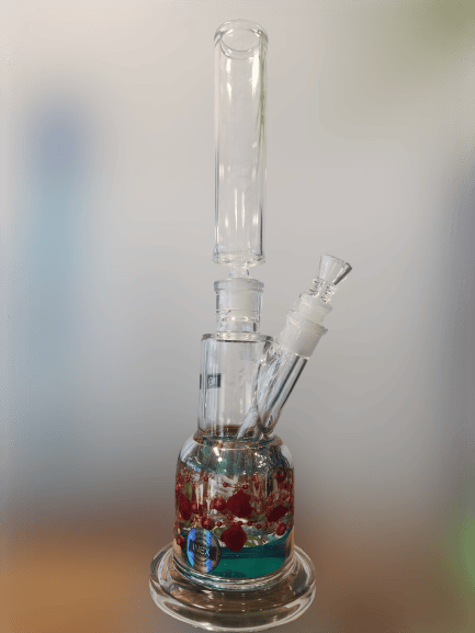 Inex Rose and Red Beads Bubbler