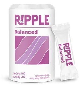 Ripple Balanced 1:1 THC/CBD Quick Dissolve Powder 100mg by Ripple