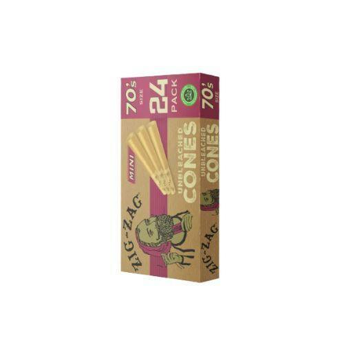 Zig Zag Unbleached Mini 70's Cones 24 Ct. by Zig zag