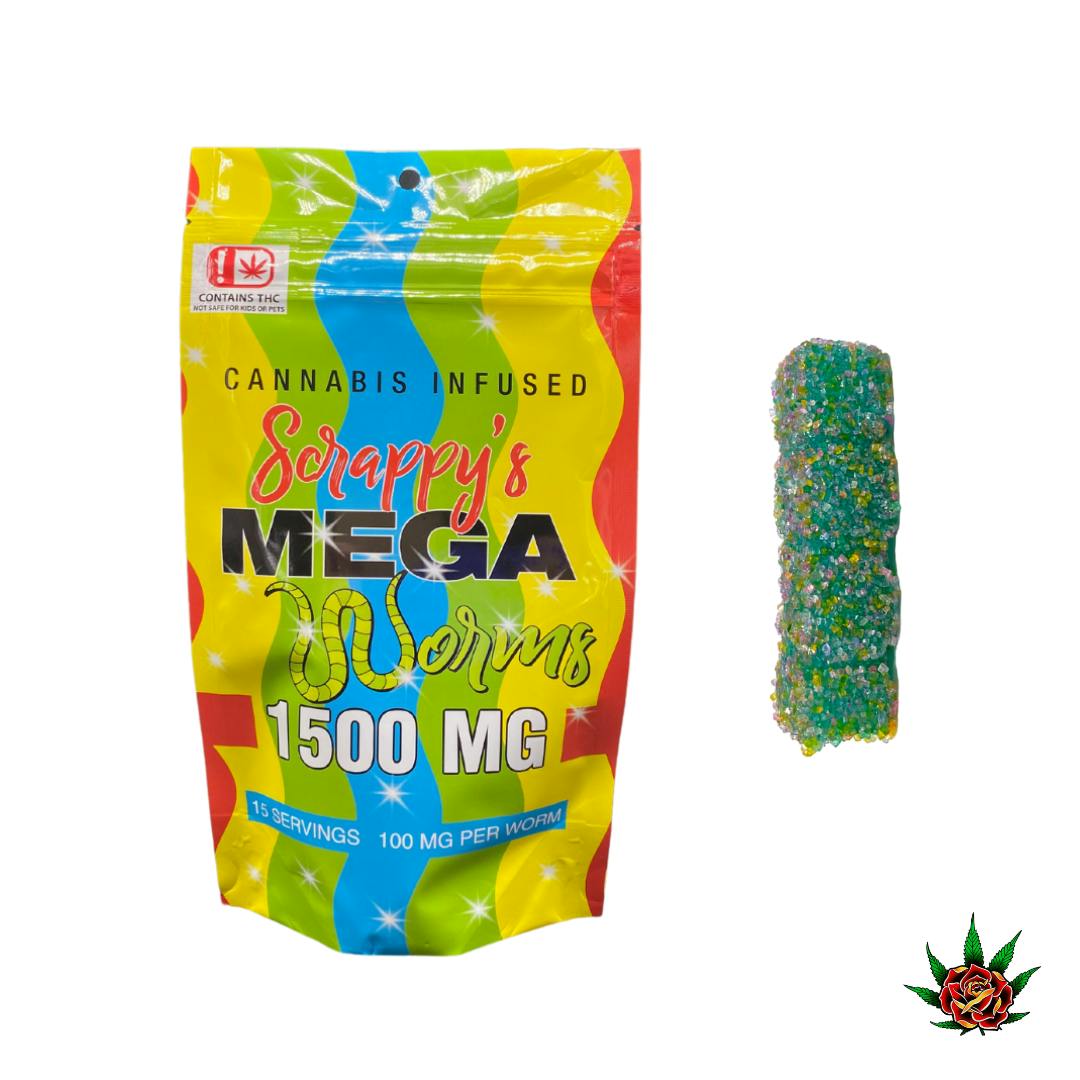 MEGA SCRAPPY GUMMY WORMS 1,500MG by Mega Scrappy