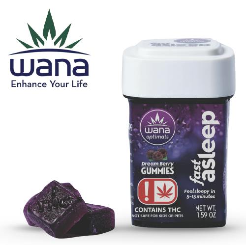 Wana Dreamberry Fast Asleep Gummies 100MG by Wana