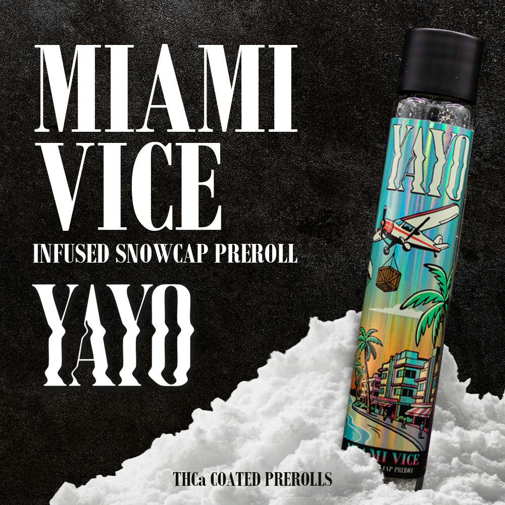 Yayo | 1.25g Infused Snow Cap Preroll | Miami Vice