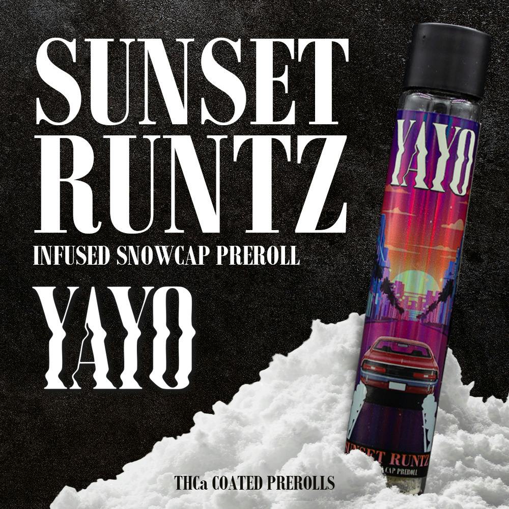 Yayo | 1.25g Infused Snow Cap Preroll | Sunset Runtz