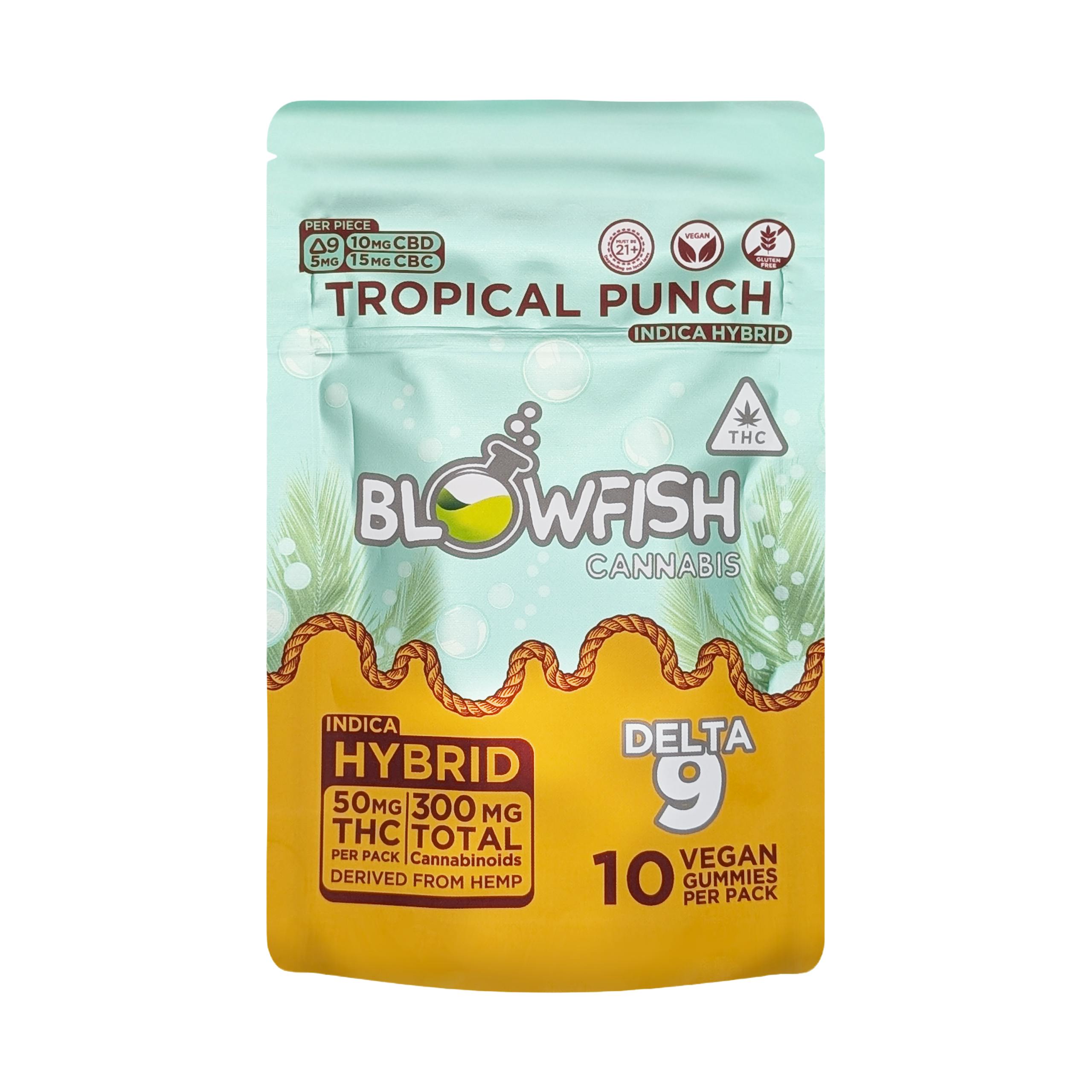 Blowfish Tropical Punch Indica Hybrid Gummies