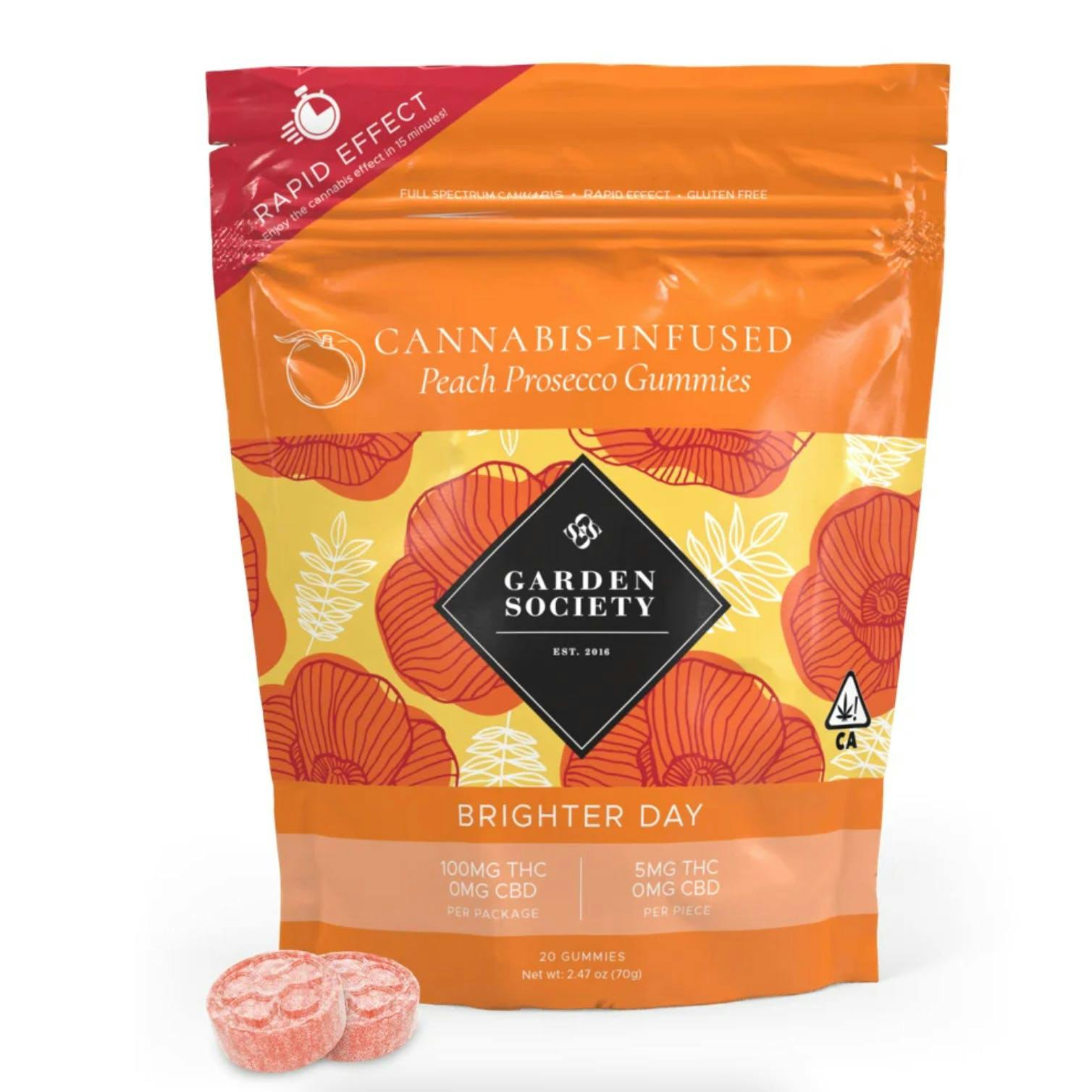 Garden Society Peach Prosecco Gummies