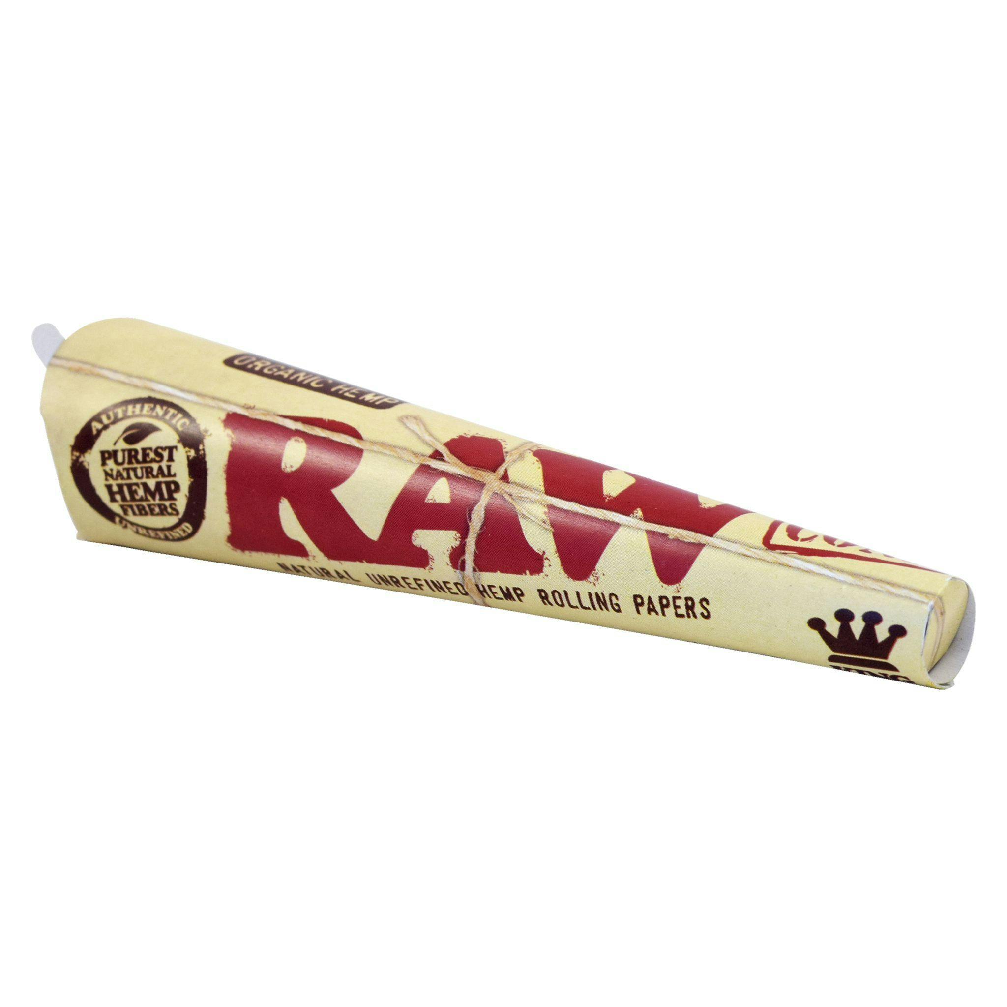 Raw - Organic Natural Unrefined Hemp Pre-Rolled Cones King Size - 3 Pack