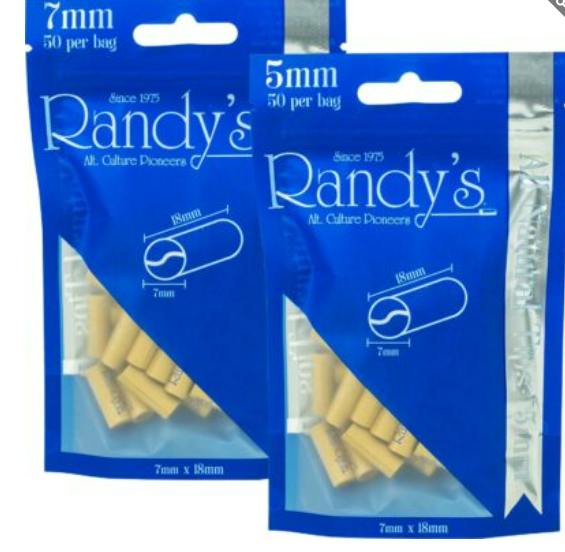 Randy's Pre-rolled 7mm Tips (50/bag)