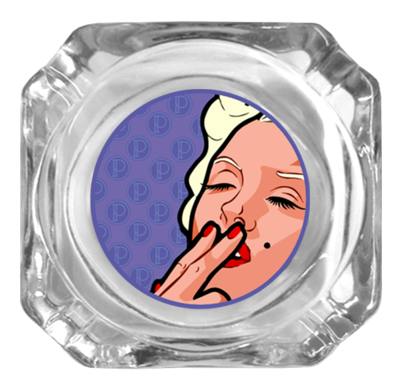 Glass Ashtray - Pop Art Girl