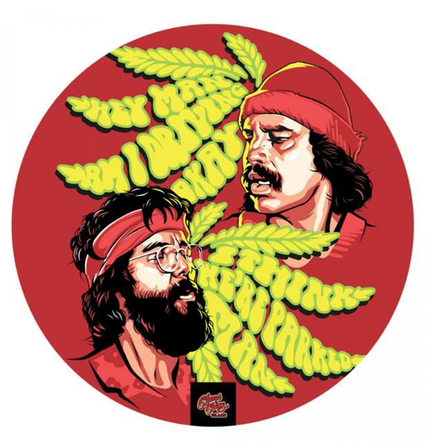 My Dab Mat "Tommy & Cheech" (11" Diameter)