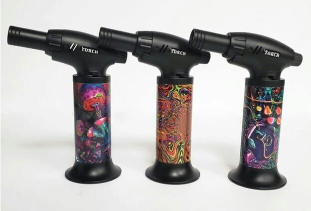 Torch Lighter - Psychedelic Mushroom Design