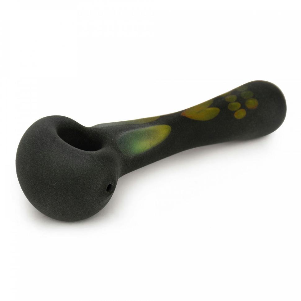 Red Eye Glass 4.5" Frosted Skull Hand Pipe - Blue