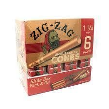 Zig Zag - Unbleached Cones - 6 cones