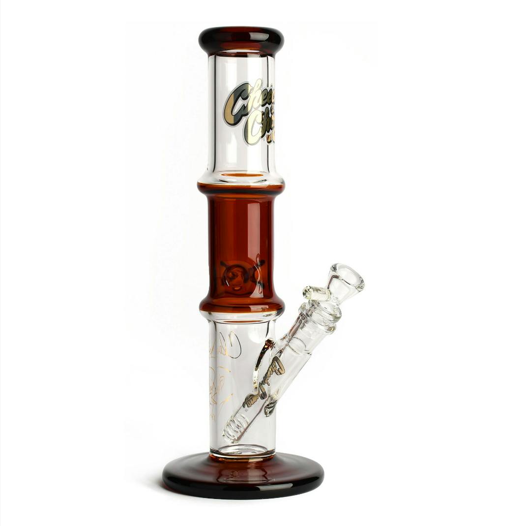 Cheech & Chong Class 12" Tall Amber 'Third Degree' Straight Tube