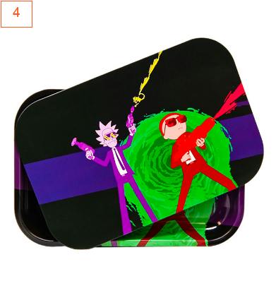 Rick and Morty Rolling Tray with Magnetic Lid Assorted - Small