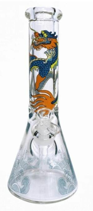 Infyniti 13inch Water Pipe with Dragon Design Ice Catcher and Beaker Base