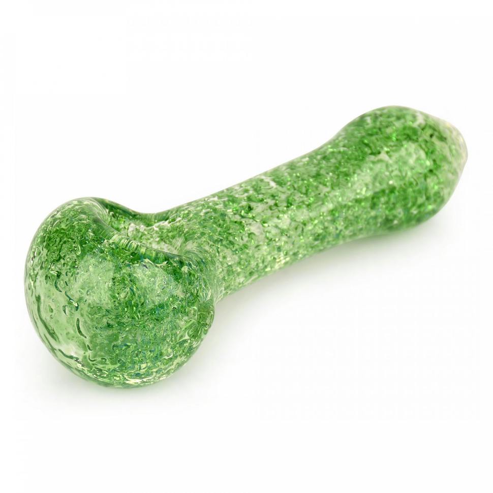Red Eye Glass - 5" Granite Hand Pipe - Green