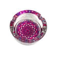 Glass Ashtray - Mandala (Pink)