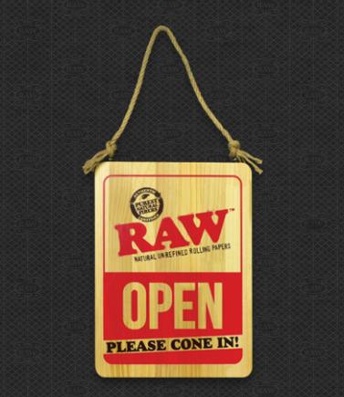 RAW - Wooden Open/Close Sign