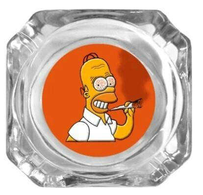 Glass Ashtray - Simpsons
