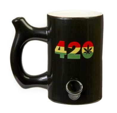 MAQ - Ceramic 420 Mug Pipe (Lrg) Various Colours
