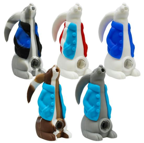 Maple Craft - Assorted Colour 4" Silicone - Rabbit Pipe
