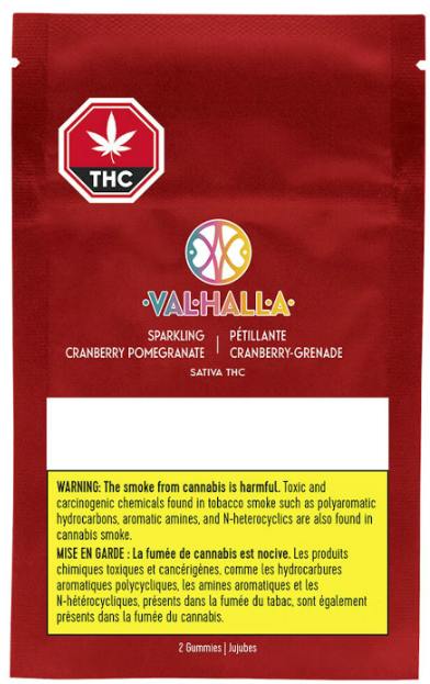 Valhalla - Sparkling Cranberry Pomegranate Sativa THC Soft Chews (2 pack)