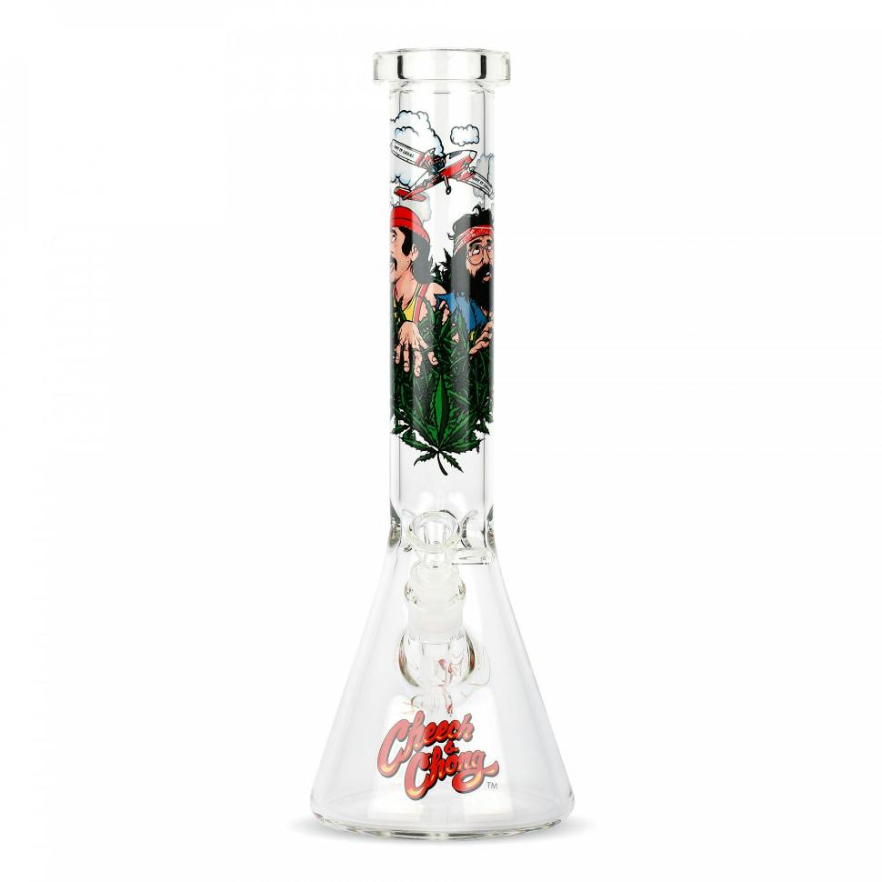 Cheech & Chong 15" 'Field of Green' Beaker Tube w/Iconic Artwork & Signature Decal