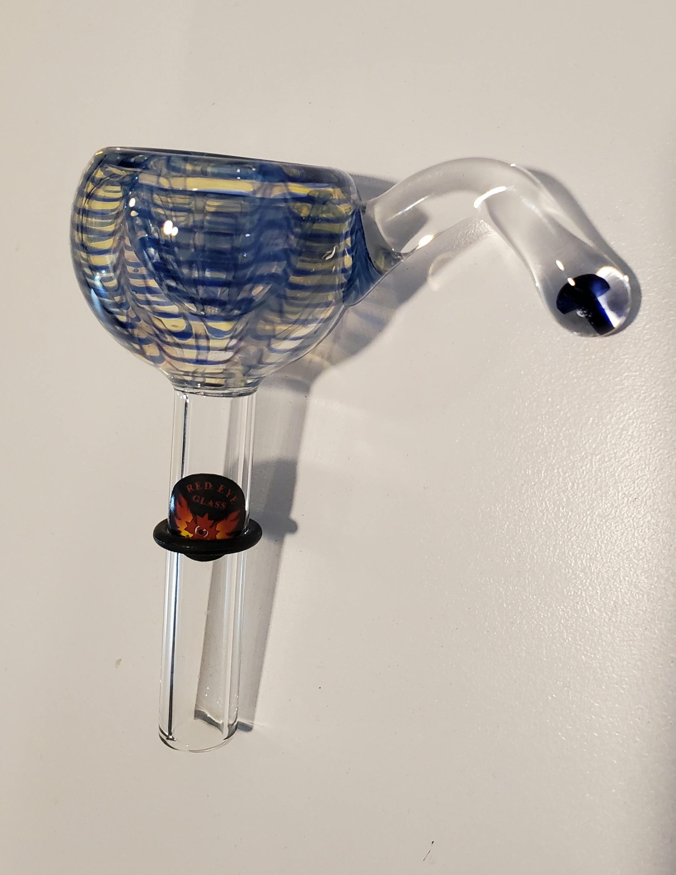 Red Eye Glass 12mm Jumbo Mushroom Handle Pull-Out