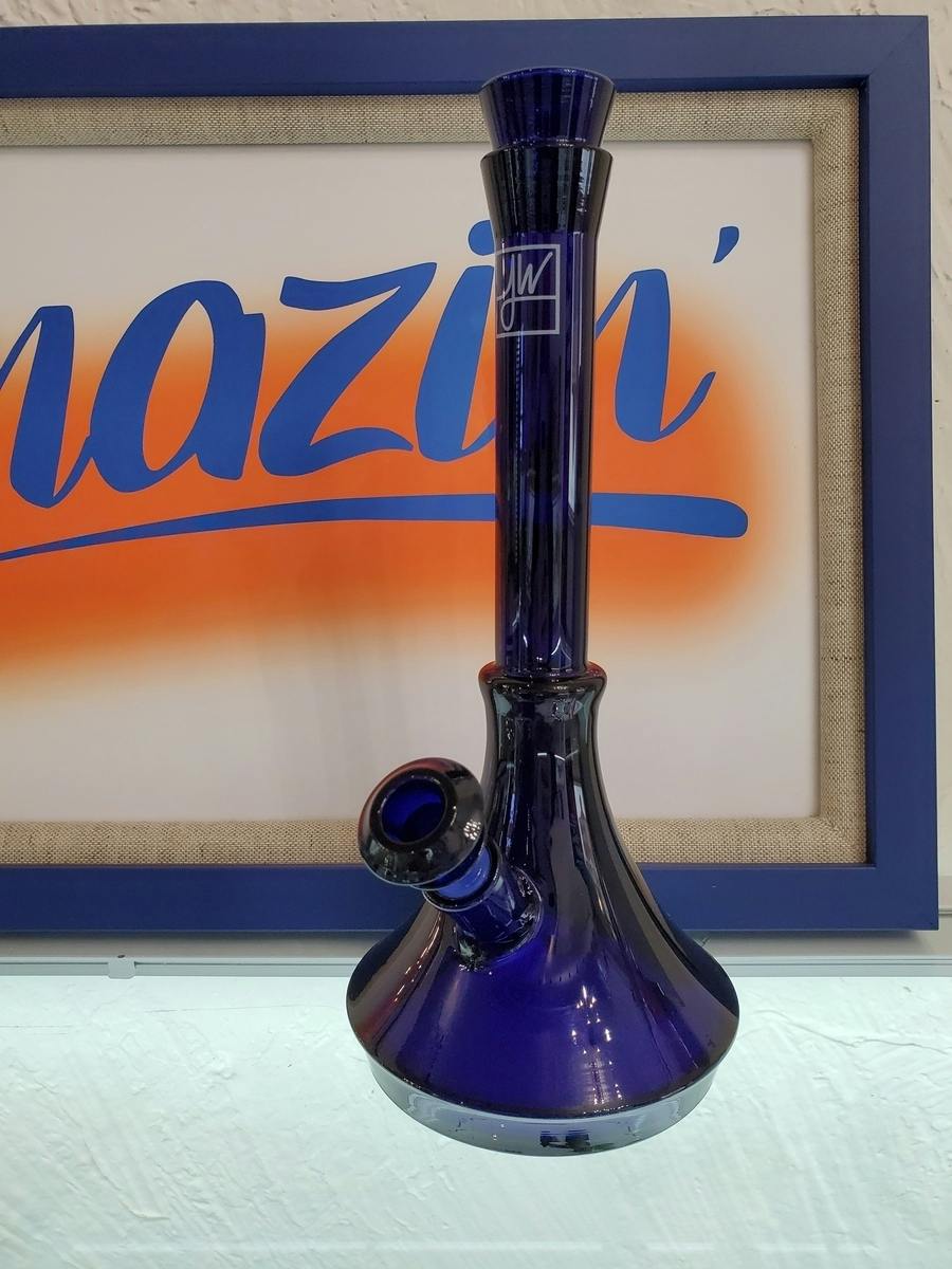 Jane West Beaker Bong 10" Cobalt Blue