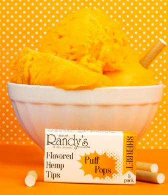 Randy's Puff Pops - Flavour Hemp (3 tips per pack) - Orange Sherbet