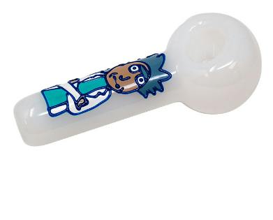 Rick and Morty Hand Glass Blown Pipe 5" Assorted