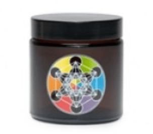 Amber Screw-Top Container - Metatron's Cube - Sm