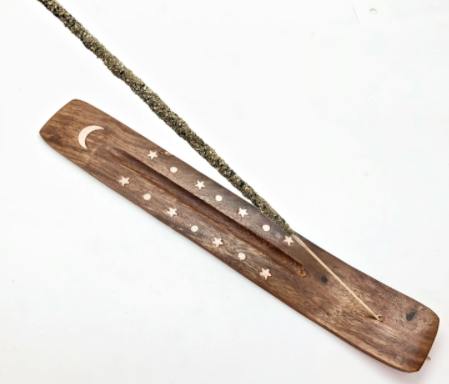 Distant Shores - Incense Burner (Wood) - Moon Face