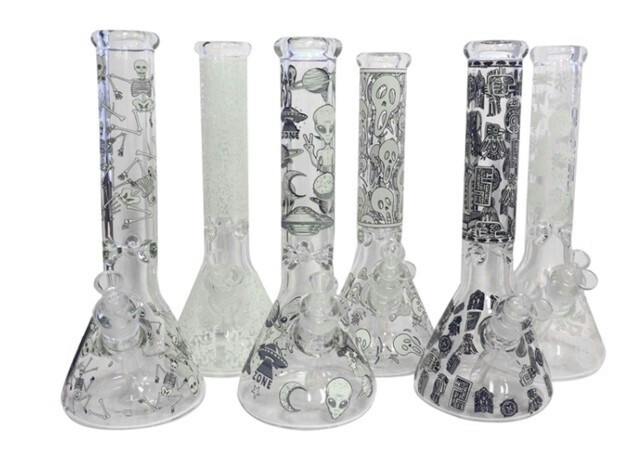 Infynity 14inch Water Pipe Glow in the Dark with Ice Catcher