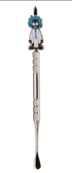 RicK & Morty Series Stainless Steel Dabber Stick with Sharp Point and Scooper - Rick