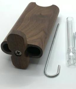 Dugout Case - Plastic w/Glass Bat (Dark Brown)