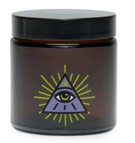 Amber Screw-Top Container - All Seeing Eye - Med