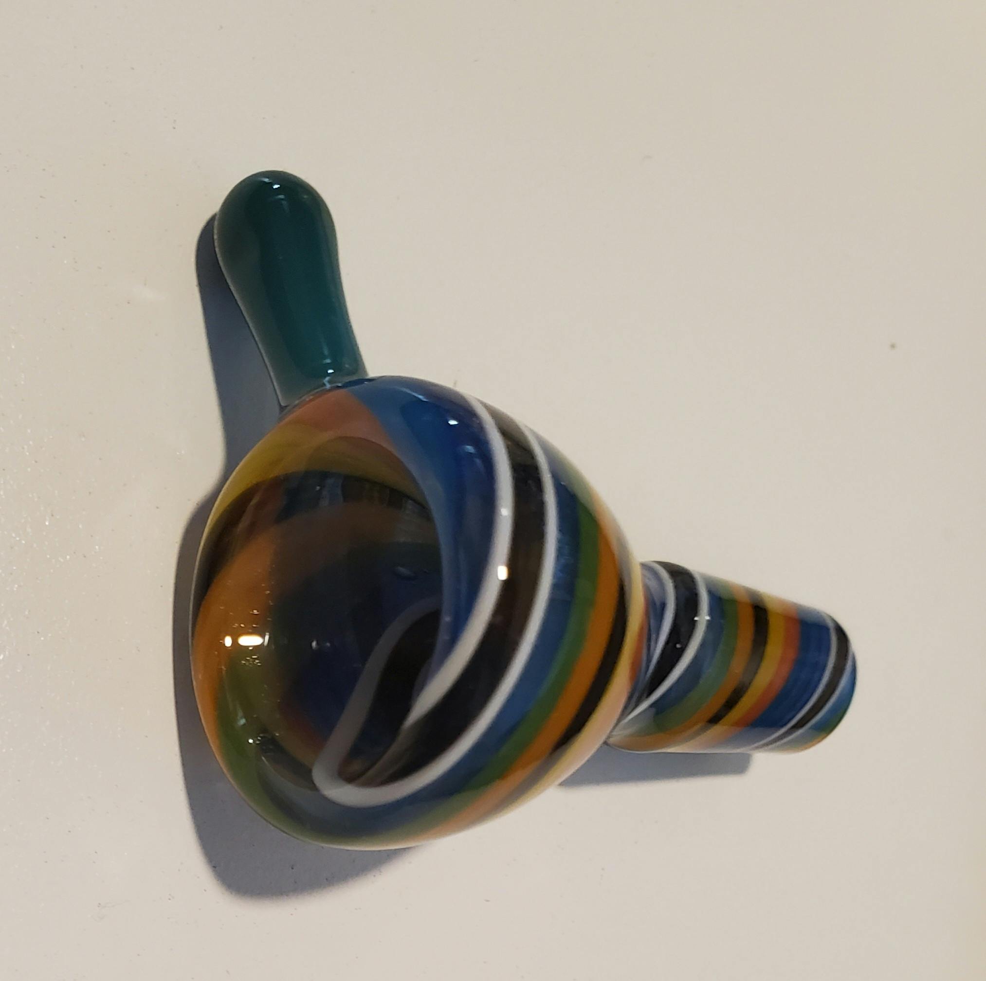 Glass Bowl - Swirl w/handle