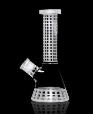MAQ - Glass Bong - Milkyway 7.5" Cubed Mini Beaker