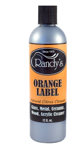 Randy's Orange Label Cleaner (for silicone, glass,metal,ceramic, wood and acrylic formula) 12oz.