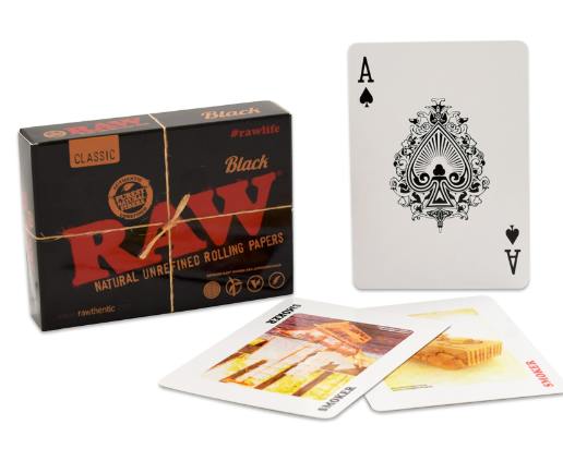 RAW - Black Playing Cards