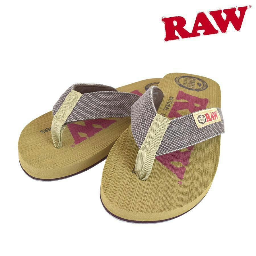 RAW Ladies Red & Brown Flip Flop Sandals (Sizes 6-10)