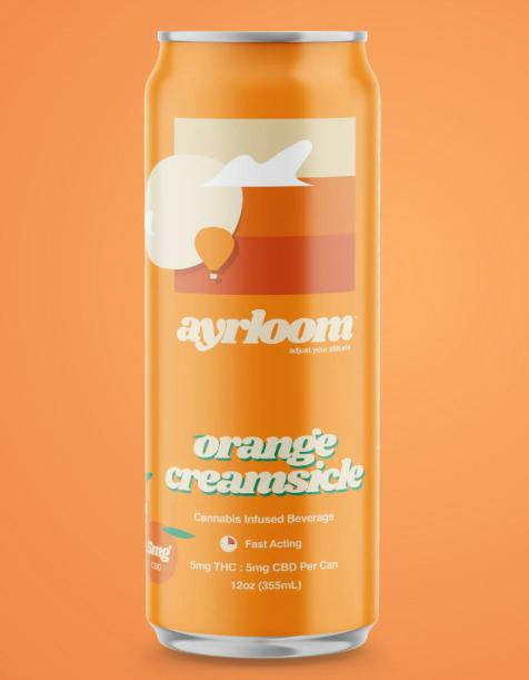 Ayrloom AU - Beverage 12oz (10THC:5CBD) - Single - Orange Creamsicle